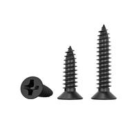 Vis autotaraudeuses à tête fraisée plate cruciforme Phillips noires KA Electronic(8mm,M1.4 (200Pcs))
