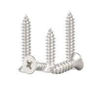 Vis autotaraudeuses à tête plate en acier inoxydable 304 M2-M8, 10 pièces, M3,5x10mm