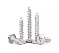 Vis Autotaraudeuses À Tête Plate En Acier Inoxydable 304, Vis Autotaraudeuses À Tête Fraisée Cruciforme Ultra-fines CA, M2 - M6 (M6*25/10PCS)