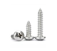 Vis autotaraudeuses à tête plate en croix M8 en acier inoxydable 304 à tête ronde(M8x100mm 5pcs)