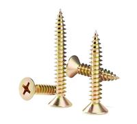 Vis Autotaraudeuses À Tête Plate Phillips En Zinc M3-M6 for Bois, Panneaux De Particules Et Cloisons Sèches(M5x30(20pcs))