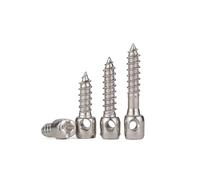 Vis autotaraudeuses en acier au carbone nickelé avec trous(100pcs M4x10)