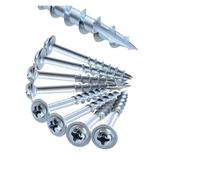 Vis autotaraudeuses for système de gabarit de trou de poche, 100 pièces, vis à trou de poche 25-63mm, outil de travail du bois de poche croisée revêtu(25mm 100pcs)