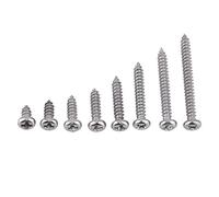 Vis Autotaraudeuses M3 200pcs Kit de Vis Cruciforme Vis à Bois en Acier inoxydable 304 Tête Bouton [Bouton]