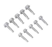 Vis Autotaraudeuses pour Métal, 100 Pièces 401 Vis à Métal Hexagonales en Acier Inoxydable Vis Autotaraudeuses Autoperceuses pour Métal Vis à Tôle Autotaraudeuses 4,2x19mm 4,8x19mm