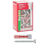 Vis avec cheville de plastique - FISCHER - Duo Power 8S - Deux composants - Boîte 50 pièces