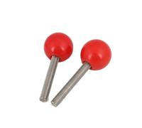 Vis avec poignée en bakélite à bille M5, vis en plastique rotative à la main, boulon à tête ronde, boulons en acier inoxydable 304, rouge (M5 x 50 mm)