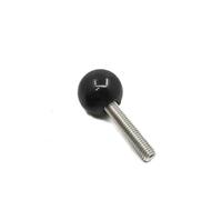 Vis avec poignée en bakélite à bille M6, vis en plastique rotative à la main, boulon de bouton à tête ronde, boulons en acier inoxydable 304, noir (M6x50mm)