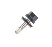 100 Vis bac acier - plage - support métal ZED - TH12-6,3x25mm - RAL8012 - SCELL-IT - ZTZR-63025-8012