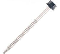 Vis bac acier SCELL-IT sommet nervuré Support bois - Ø6.3 x 75 mm - TH12 - Ivoire RAL9002 - Sachet de 100 - ZTW-63075-9002