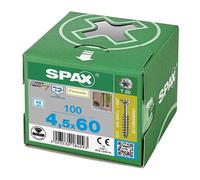 Vis bardage - tête fraisée - filetage partiel - 4,5x60 mm - 100 pièces SPAX