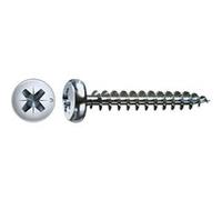 SPAX 0231010500455 Lot de 200 vis universelles, cruciforme Z2, tête demi-ronde, filetage complet, 4CUT, WIROX A3J, vierge galvanisé, 5,0 x 45 mm