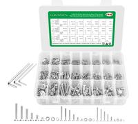 Vis Boulons et écrous, 1440Pièces Vis à Tête Fraisée avec Six Pans Creux Tete Cylindrique Assortiment，avec écrou à Tête Hexagonale Assortiment Kit-M3/M4/M5