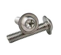 Vis bouton Torx titane GR2 M2.5-M6 avec collerette industrielle (M6-1.0 x 8mm - 20pcs)