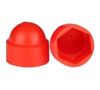 Vis Cache-boulons, 50 pièces Kit d'assortiment de capuchons d'extrémité de boulon ronds Vis à dôme Capuchons de protection en caoutchouc Écrou Vis(Red,M20x30x40)