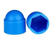 Vis Cache-boulons, 50 pièces Kit d'assortiment de capuchons d'extrémité de boulon ronds Vis à dôme Capuchons de protection en caoutchouc Écrou Vis(Blue,M20x30x40)