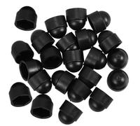 Vis Cache-boulons, 50 pièces Kit d'assortiment de capuchons d'extrémité de boulon ronds Vis à dôme Capuchons de protection en caoutchouc Écrou Vis(Black,M20x30x40)