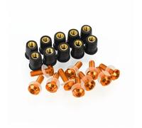 Vis Carénage En Aluminium Pare-brise, 5mm, 10 Pièces, Boulons Fixation Pour X-ADV Pour Integra 750(Orange)
