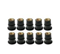 Vis Carenage Moto Compatible Avec 10/30PCS M5 M6 Boulons De Pare-brise De Moto Vis Métriques Écrou De Puits De Caoutchouc Fixation Universelle Kit De Quincaillerie