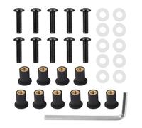 Vis Carenage Moto Compatible Avec 10 Pièces M5X15mm Vis De Pare-brise Vis Carénage Ecrou Boulons Et Vis Fixation Pour Accessoires Modification Sièges