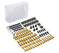 Vis Carenage Moto Compatible Avec Ducati Pour Panigale 1199 2012-2015 Pour 1299 2015-2017 Pour 959 2016-2019 190PCS Universel Moto Rondelles Ecrous Vis Assortiment(Yellow)
