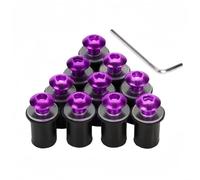 Vis Carenage Moto Compatible Avec Pour Z900 750 800 650 Pour 300 650 1000 Pour ZX6R 7R 10R 14R Pour ZZR 10PCS M5 Kit De Vis De Boulon De Pare-brise