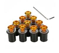 Vis Carenage Moto Compatible Avec Pour Z900 750 800 650 Pour 300 650 1000 Pour ZX6R 7R 10R 14R Pour ZZR 10PCS M5 Kit De Vis De Boulon De Pare-brise