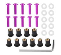 Vis Carenage Moto Compatible Avec Suzuki Pour GSX-R600 Pour R750 Pour R1000 10 Pièces M5X15mm Vis De Pare-brise Vis De Carénage Ecrou De Fixation