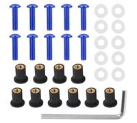 Vis Carenage Moto Compatible Avec Suzuki Pour GSXR 600 Pour GSXR 750 Pour GSXR 1000 10 Pièces M5 X 15 Mm Boulons De Pare-brise Vis De Carénage Écrous De Fixation