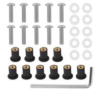 Vis Carenage Moto Compatible Avec Suzuki Pour GSXR 600 Pour GSXR 750 Pour GSXR 1000 10 Pièces M5 X 15 Mm Boulons De Pare-brise Vis De Carénage Écrous De Fixation