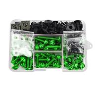 Vis Carenage Moto Compatible Avec Yamaha Pour Cygnusx 125 Pour BWS50 BWS100 Zuma125 YW125 XF50 DT50 DT80 DT125 Moto Rondelles Écrous Vis Assortiment(Green)