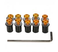 Vis Carenage Moto Compatible Avec YAMAHA Pour YZF-R15 R25 Pour R125 R1 600R Pour R1M/1S/LS 10 Pièces M5 Kit De Vis Et Boulons Pour Pare-brise Kit De Vis Et Boulons Pour Fixation Du Pare-brise