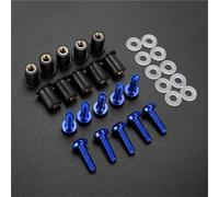 Vis Carenage Moto Kit Boulons Pare-Brise Moto pour Suzuki K1, K2, K3, K4, K5, K6, K7, K8, K9 Vis De Fixation, Écrous Et Fixations De Carénage Kits de Montage(Bleu)