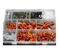 Vis Carenage Moto Pour F800GS 2008 2009 2010 2011 2012 2013 2014 2015 2016 Moto Rondelles Ecrous Vis Assortiment Carrosserie Moto Kit Boulons(Orange)