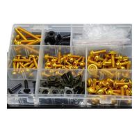 Vis Carenage Moto Pour F800GS 2008 2009 2010 2011 2012 2013 2014 2015 2016 Moto Rondelles Ecrous Vis Assortiment Carrosserie Moto Kit Boulons(Yellow)