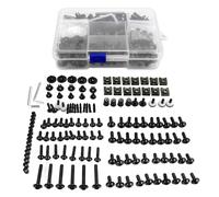 Vis Carenage Moto pour H-Onda XL1000/V/VARADERO XL 1000 1999-2013 2000 2001 2002 2003 2004 2005 Un Ensemble M6 M5 Kit de boulons de carénage vis de carrosserie écrou(Black)