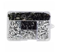 Vis Carenage Moto Pour XLV600 Pour XLV650 Pour XLV700 Pour XRV650 195Pcs Motorcycle Body Work Pour Bolt Kit Motorbike Machine Screw Assortment Parts(Silver)