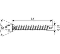 Spax International Vis châssis PVC Torx Ø7,5×120 mm Tête plate fraisée Filetage total Boîte 100