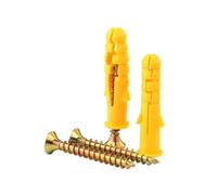 Vis Cheville Kit D'ancrage À Vis Multi-tailles M6/8/10mm, Cloison Sèche En Nylon Avec Autotaraudeuses for Fixations Murales De Maison(M6 40mm (50pcs))
