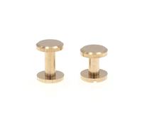 Vis Chicago en laiton pur, 10 pièces/lot, vis à tête plate, ceinture, clou artisanal cuir, Rivets solides fendus sur le goujon inférieur dans bouton(4mm,Head Diameter 8MM)