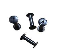 Vis Clou Rivet, Vis à métaux for rivets en cuir, reliure de livre, noir M3 M4 4-50mm, paquet 10(10pcs-d5(m4),35mm(L))