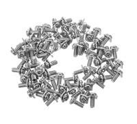 Vis Combinée à Tête Ronde avec Rondelle Carrée Intégrée | Fixation M4 X 10x8, Métal à Filetage Standard, pour Panneaux D’appareils et Boîtes de Distribution