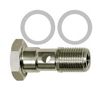 RIEGLER Riegler Boulon creux, joint d'étanchéité PTFE, simple, G 3/8, acier inox 1.4404 Quantité:1