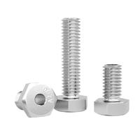 Vis creuse en acier inoxydable 304, boulon hexagonal extérieur spécial M4M5M6M8M10M12M14M16M20, filetage machine for masque, vis à trou traversant(2Pcs M12x25x6.2)