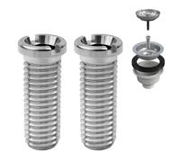 Vis creuses M12 x 35 mm pour évier - Vis creuses pour vanne à panier - Accessoires d'évier en acier inoxydable 304 - Vis de rechange avec design à fente