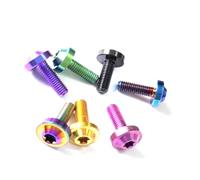 Vis cruciforme, vis à bride, en titane M4 M5 M6, tête cylindrique six pans creux avec boulon collier, 1 pièce(M6X10xgloden)