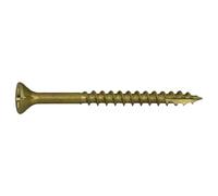 Vis cruciformes Deckselect, vis à pont Phillips Deckselect, taille #7 x 2 po, pot de 1 kg, couleur brun clair