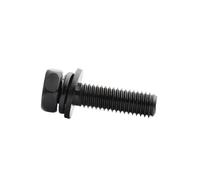 Vis cruciformes hexagonales externes noires M3 M4 M5 M6 M8 en acier inoxydable 304 avec rondelles et tampons, lot de 3 boulons(M6x20mm 10pcs)