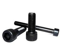 Vis cylindrique noires à six pans creux M12 x 1,5 x 40 DIN 912 - Quantité 10 - Filetage fin - Résistance 12,9