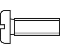 Vis cylindrique TOOLCRAFT 888665 M1 10 mm tête cylindrique plat acier N/A